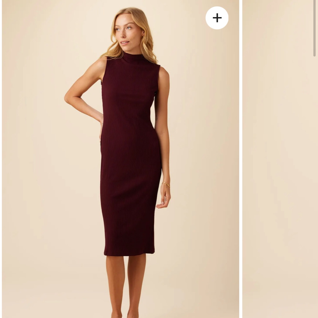 Rib Midi Dress Amour Vert